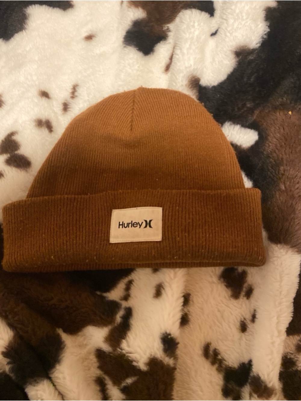 Hurley Caramel Brown Folded Cuff Beanie